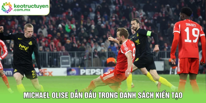 Michael Olise dẫn đầu trong danh sách kiến tạo