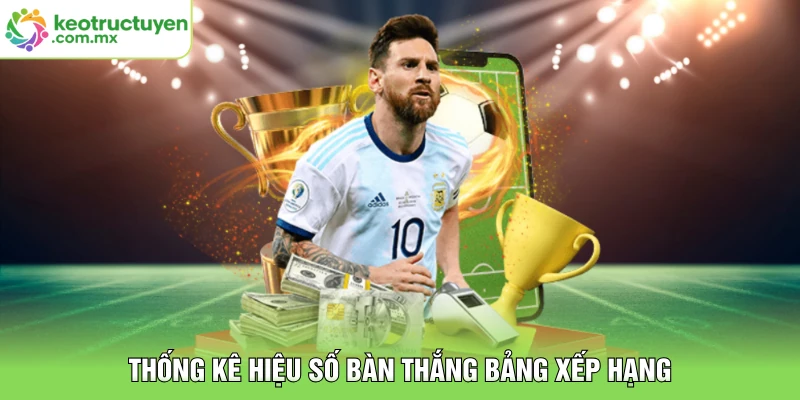 Thống kê hiệu số bàn thắng bảng xếp hạng